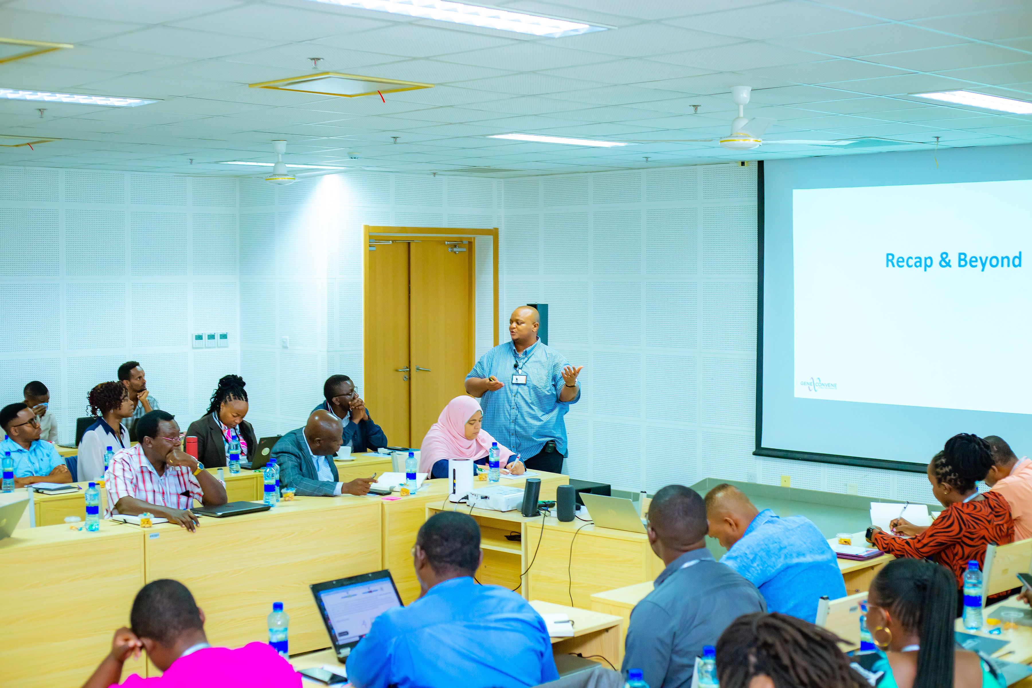 Professional event training session in Tanzania with participants and a speaker